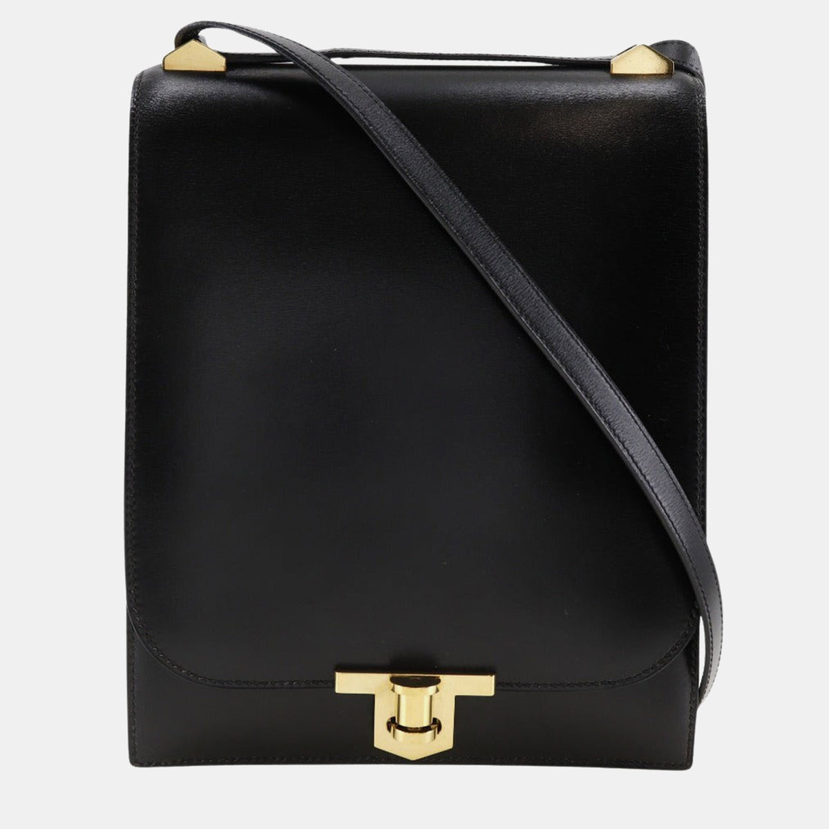 Hermès Black Leather Chaine d'Ancre Bag