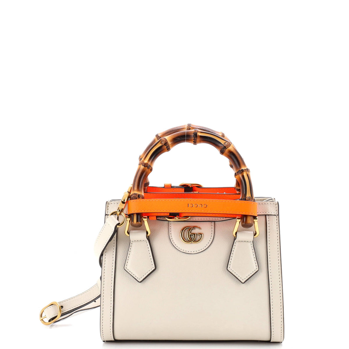 Gucci GUCCI Diana NM Bamboo Handle Tote Leather Mini