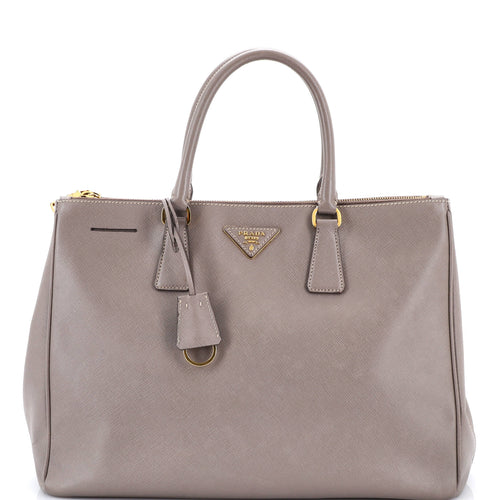 PRADA Double Zip Lux Tote Saffiano Leather Large