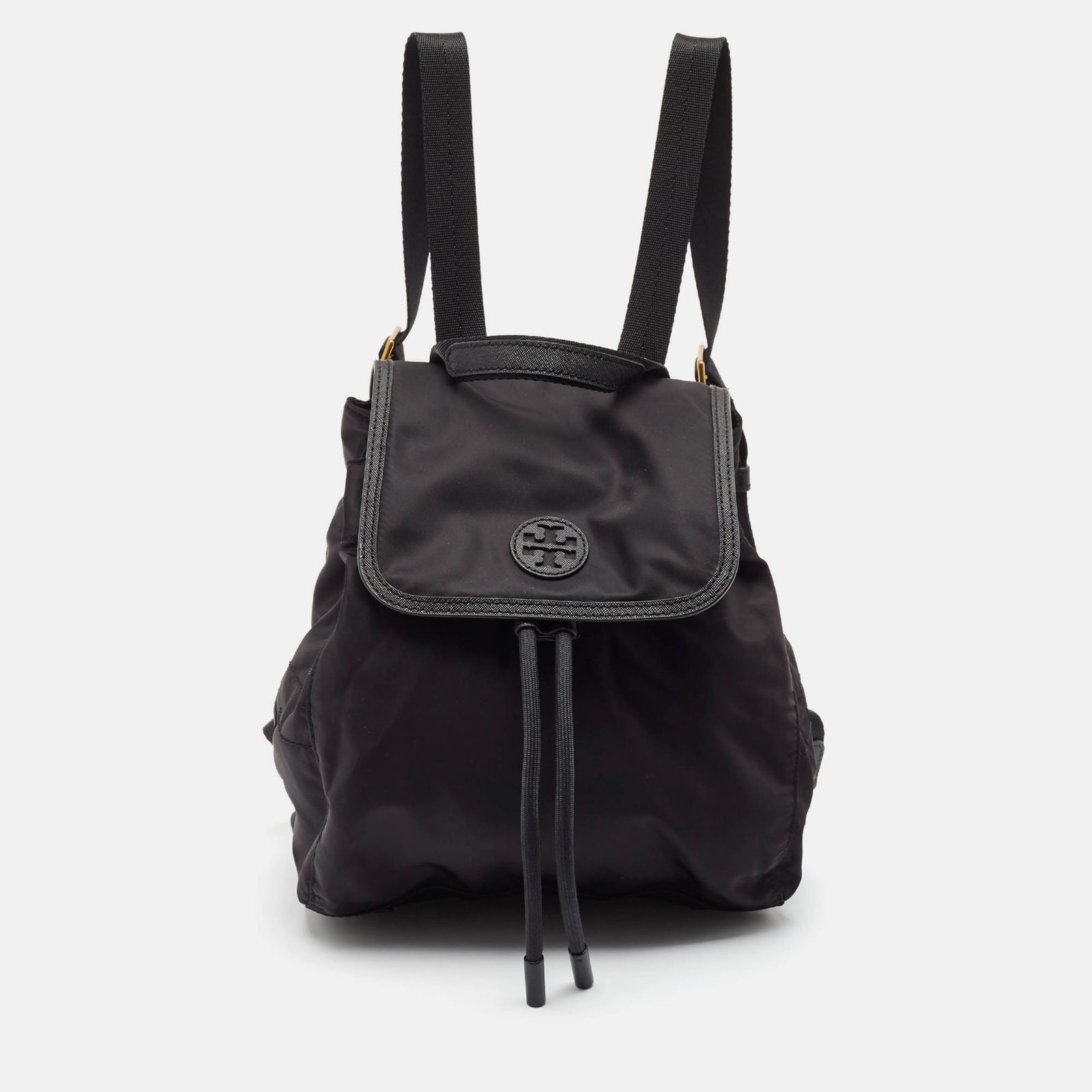 Tory Burch Black Leather and Nylon Mini Scout Backpack