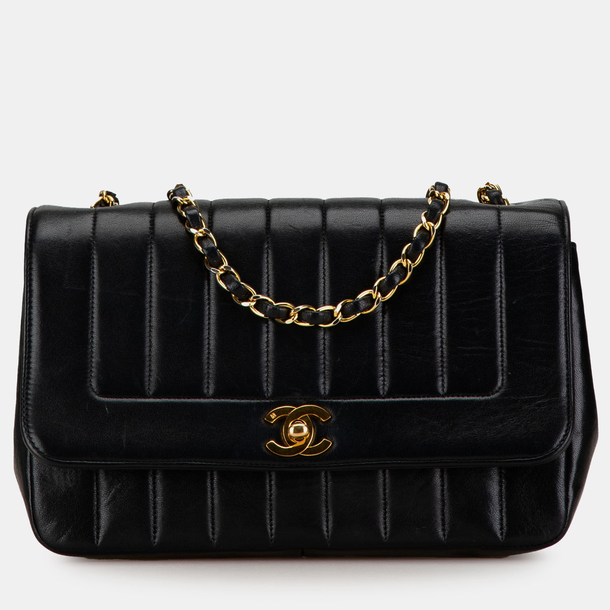 Chanel Medium Lambskin Vertical Border Flap