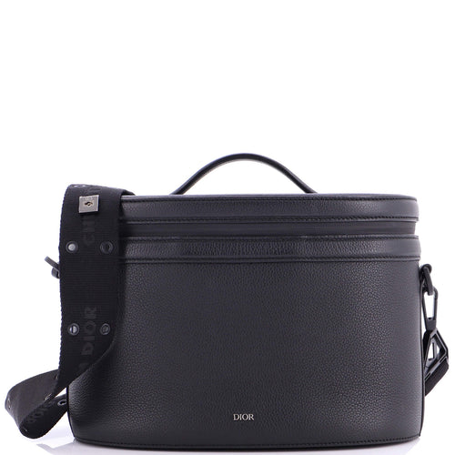 Homme Convertible Top Handle Dog Vanity Bag Leather