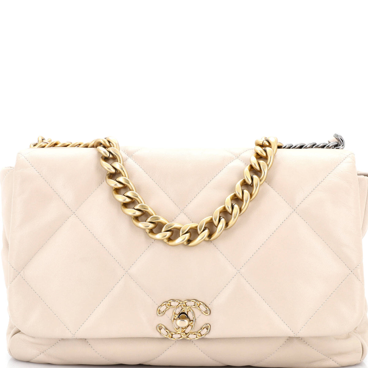 Chanel CHANEL 19 Flap Bag Quilted Leather Maxi