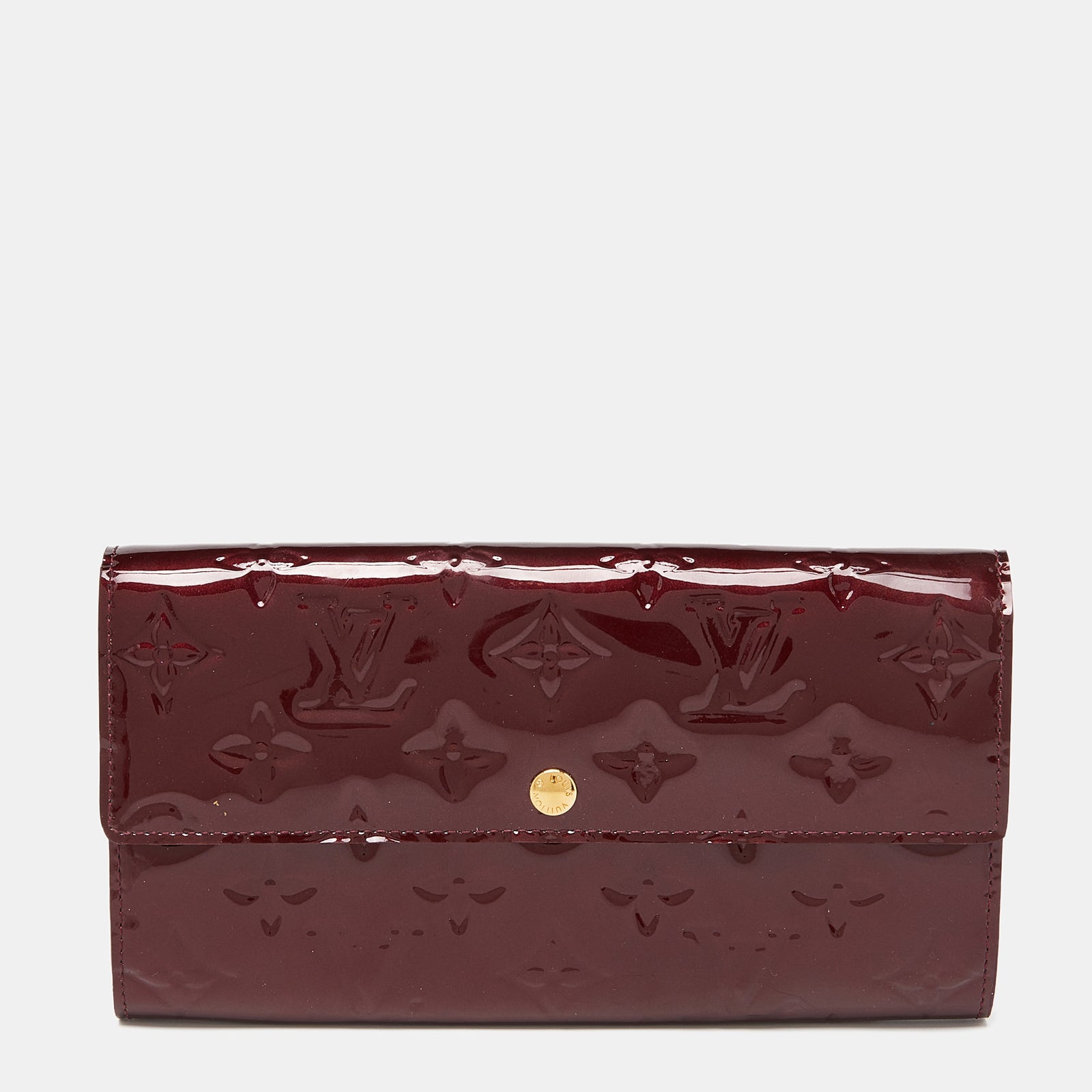 Louis Vuitton Rouge Fauviste Monogram Vernis Sarah Wallet