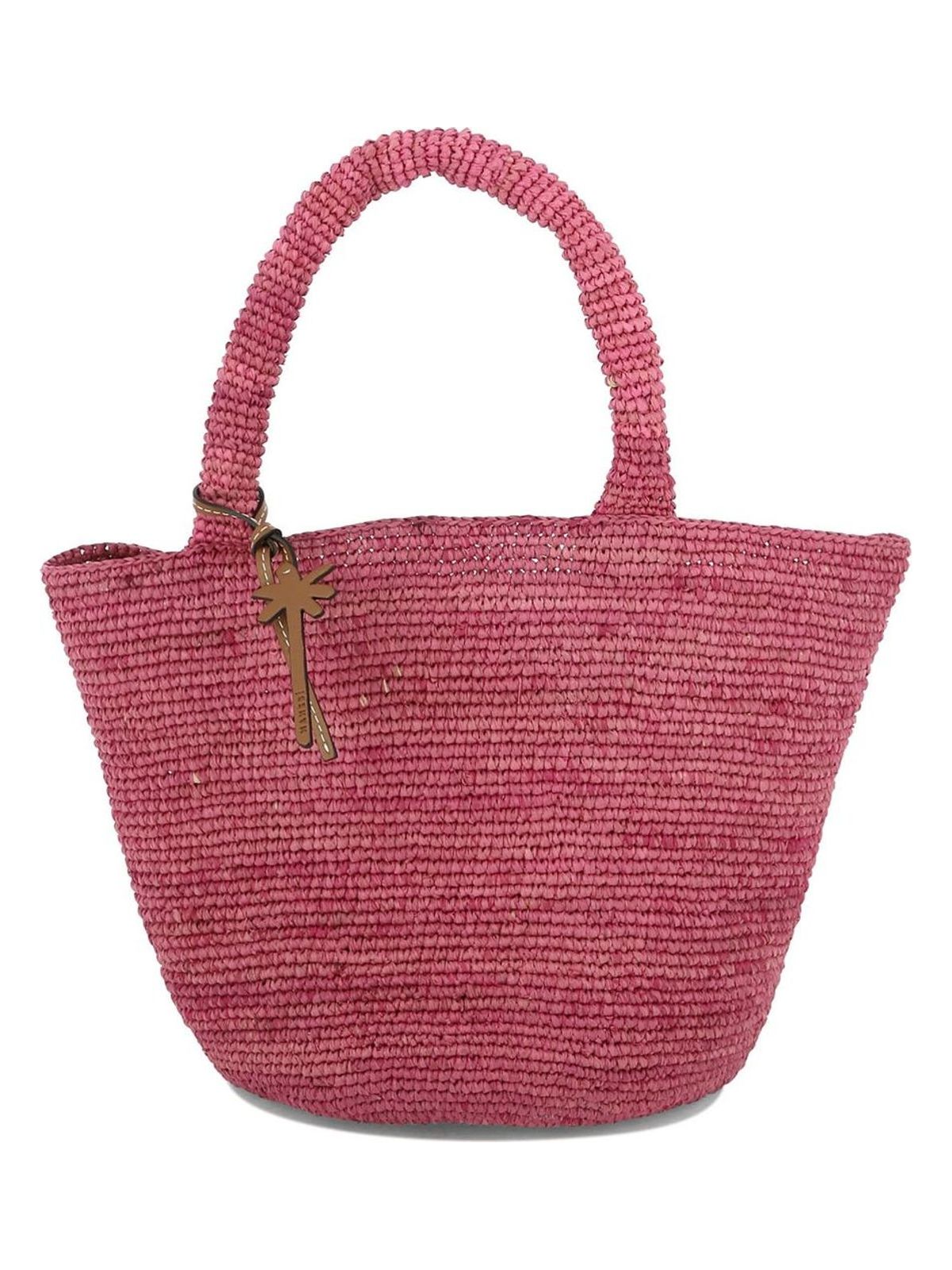 Manebi Women's "summer Medium" Handbag in Fuchsia | V Color 7.5 Color ANNATURAL Color RAFFIA Color AZALEA