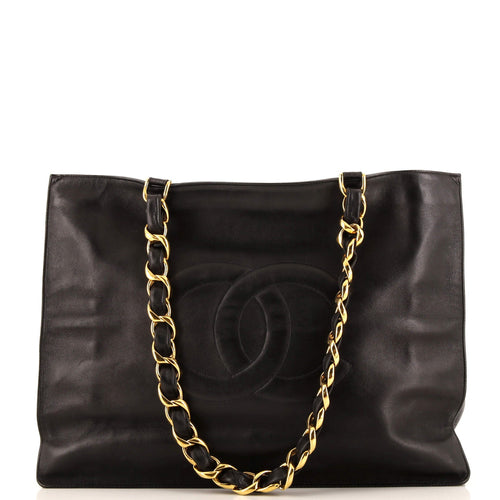 CHANEL Vintage CC Chain Tote Lambskin XL