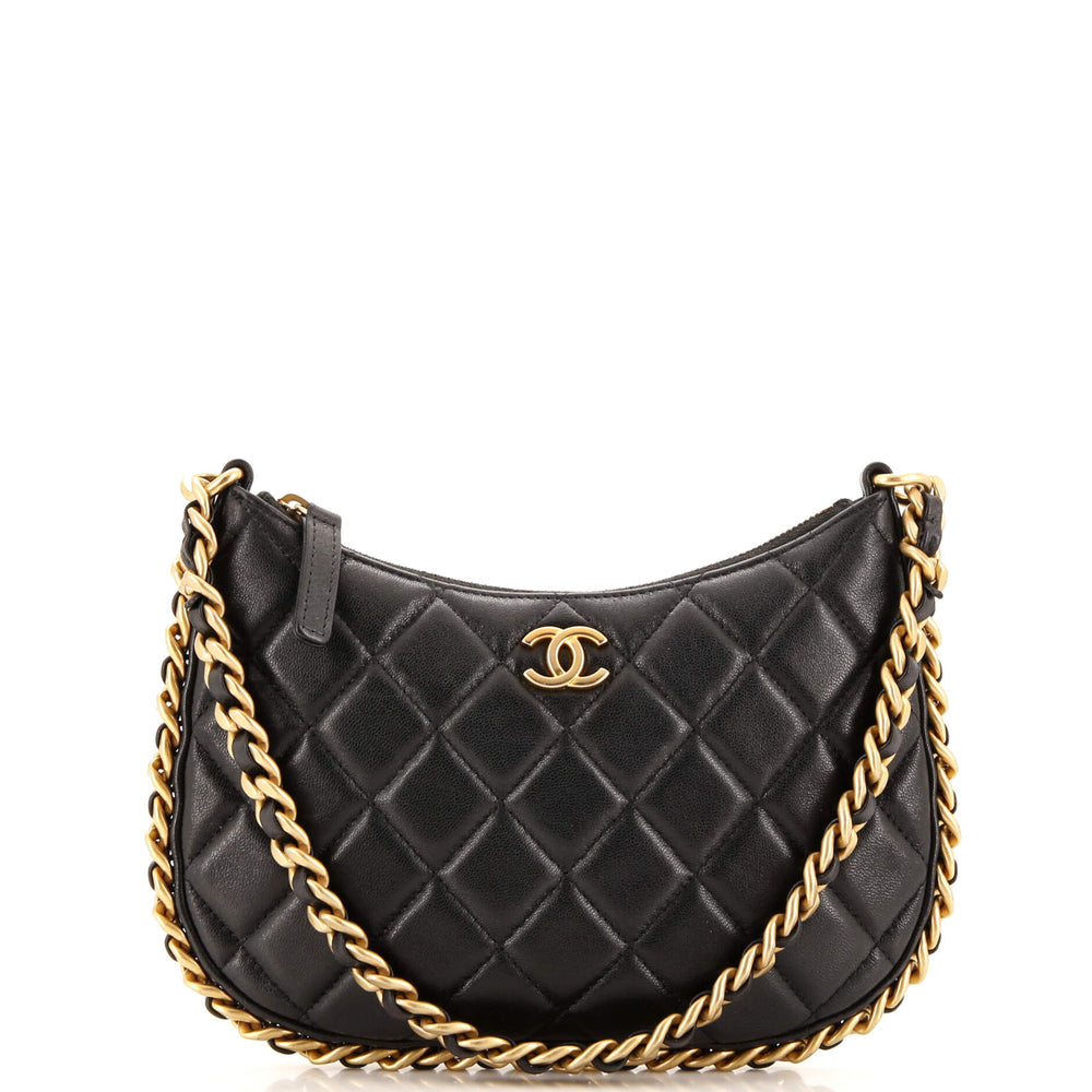 CHANEL CC Chain Around Hobo aus gestepptem Lammleder