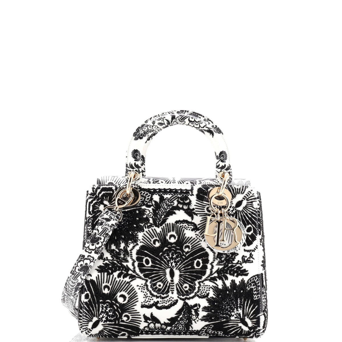 Christian Dior Lady Dior Bag Embroidered and Beaded Leather Medium