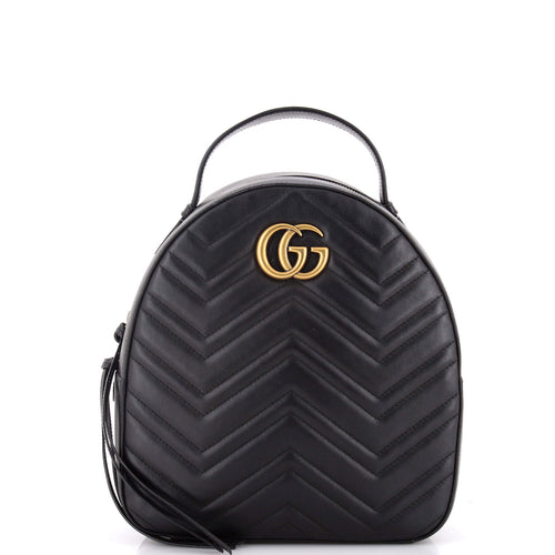 GUCCI GG Marmont Backpack Matelasse Leather Small