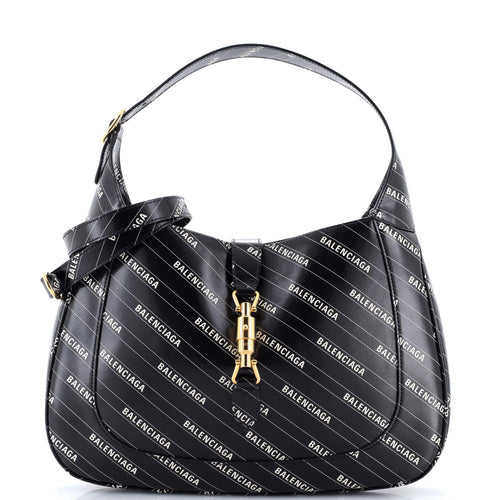 GUCCI x Balenciaga The Hacker Project Jackie 1961 Hobo Printed Leather Medium