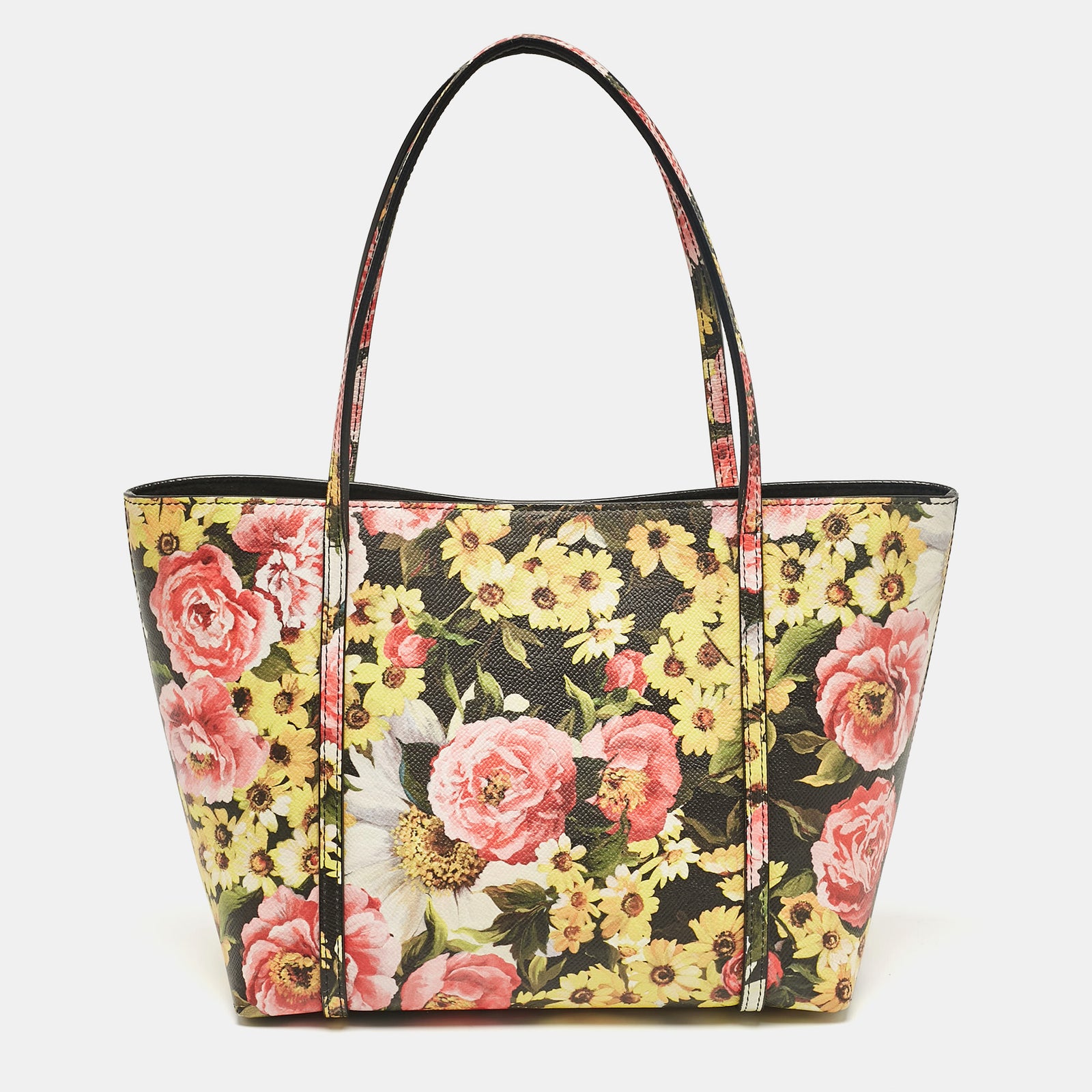 Dolce & Gabbana Mehrfarbige Tote Miss Escape aus Leder mit Blumenmuster