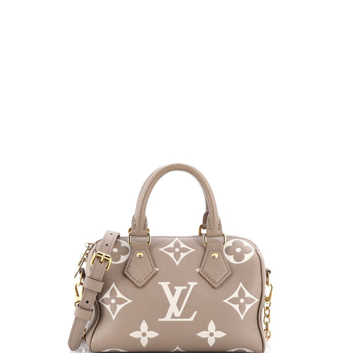 Speedy Bandouliere Bag Bicolor Monogram Empreinte Giant 20