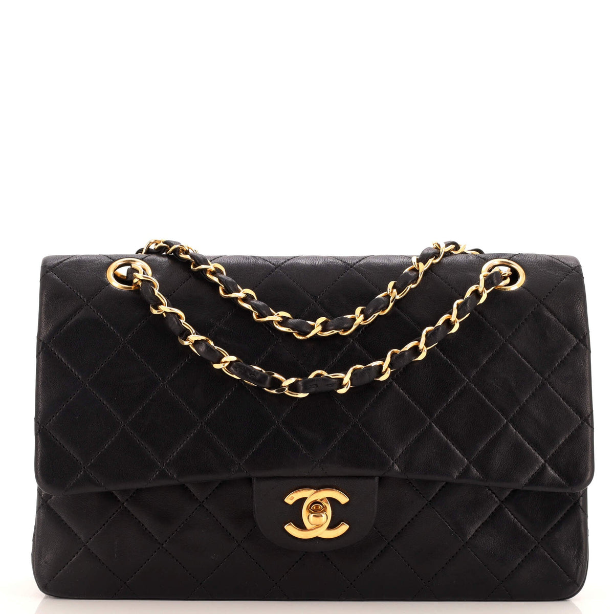 Chanel CHANEL Vintage Classic Double Flap Bag Quilted Lambskin Medium
