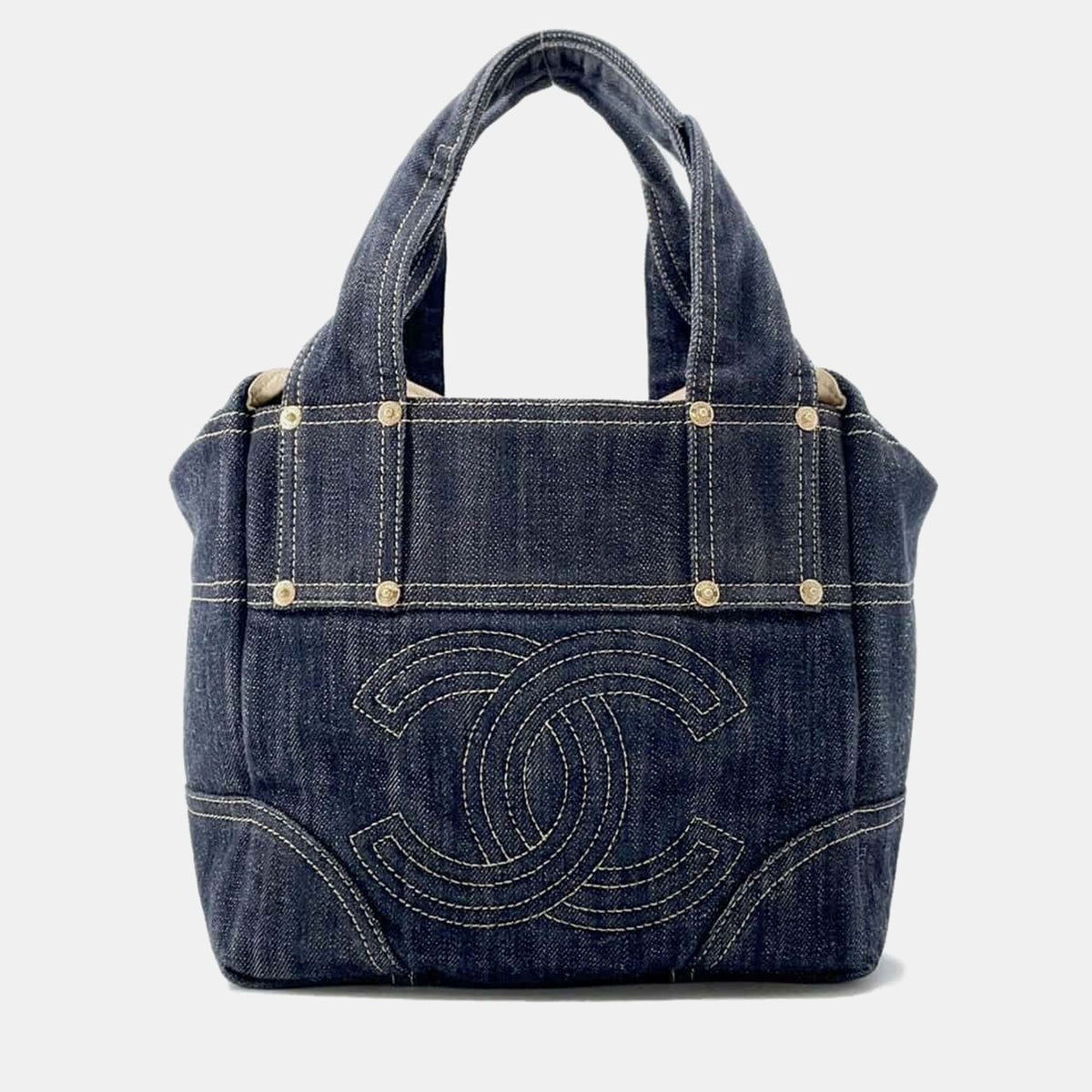 Chanel Blue Denim Sparkling tote bag