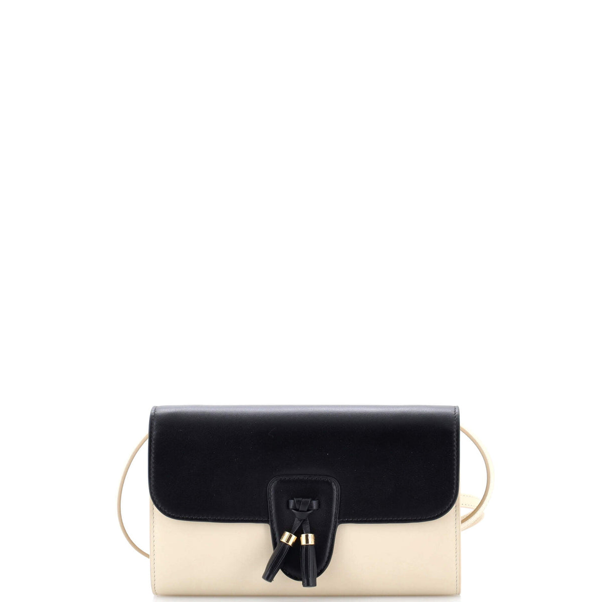 Celine CELINE Tassels Wallet on Strap Leather