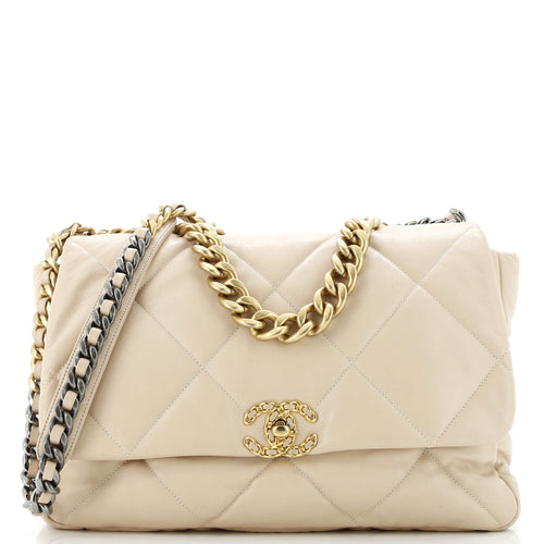 CHANEL 19 Flap Bag Quilted Leather Maxi