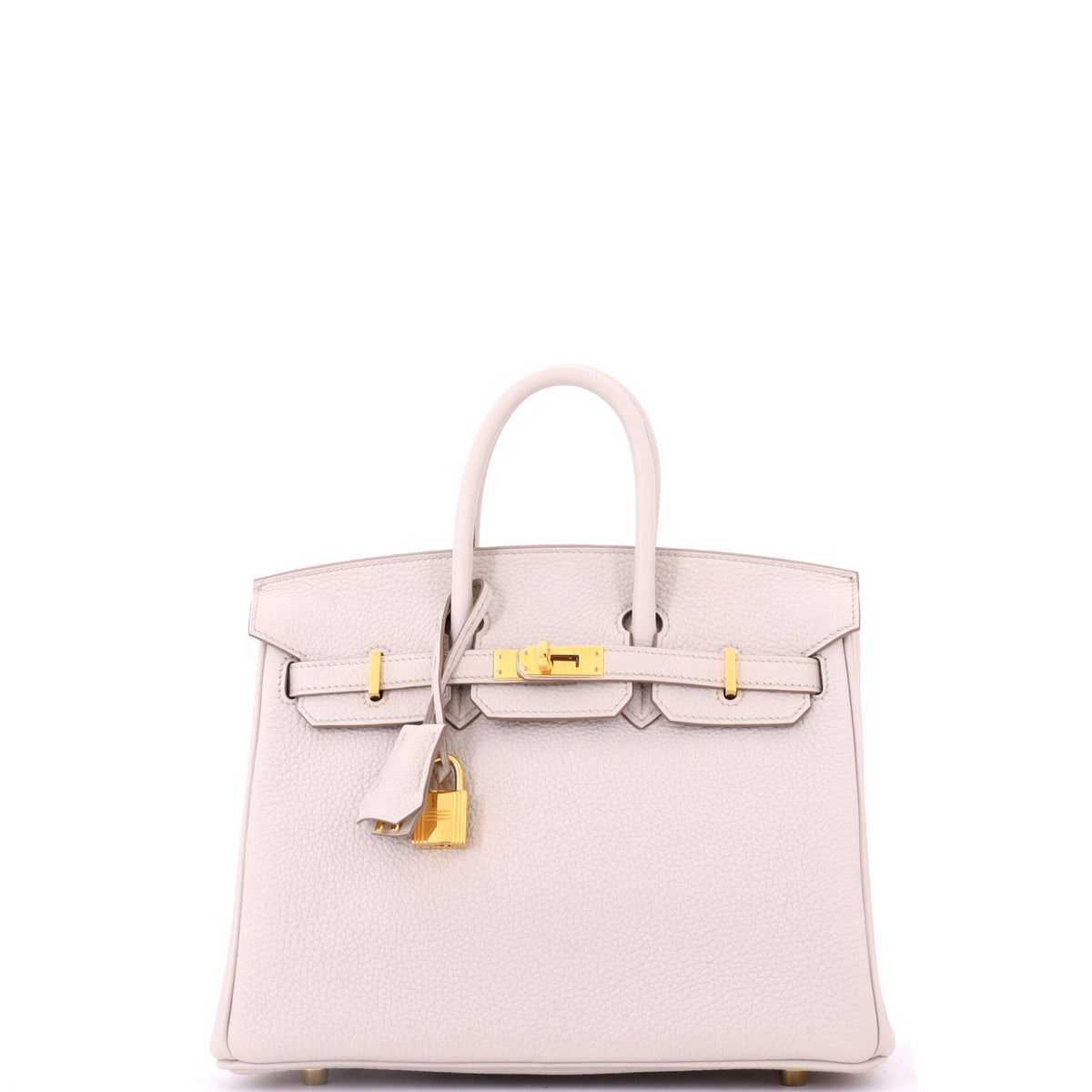 Herm?s Birkin Handbag Light Togo with Gold Hardware 25