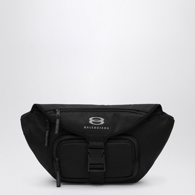 Balenciaga Men's Unity Large Nylon Waist Bag in Black | 7920722AA5S