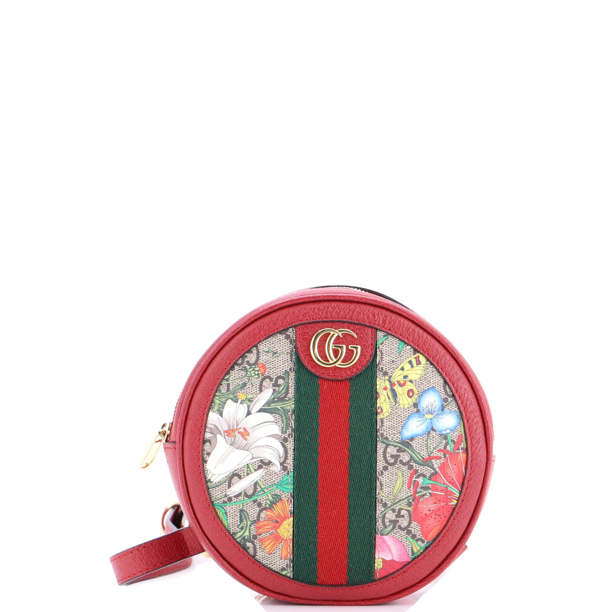 Gucci GUCCI Ophidia Round Backpack Flora GG Coated Canvas Mini