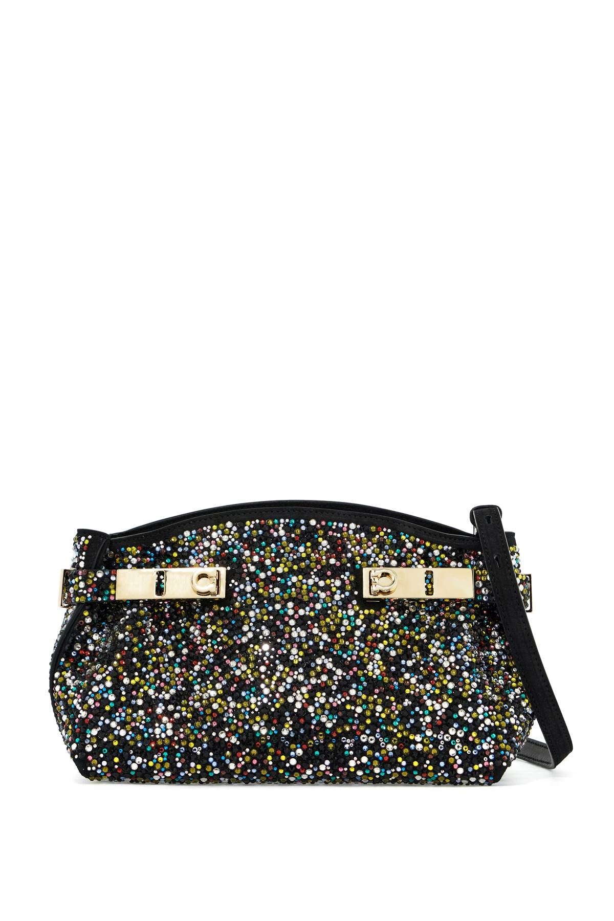 Ferragamo Women's Crystal-Embellished in Nero | 2189420776727