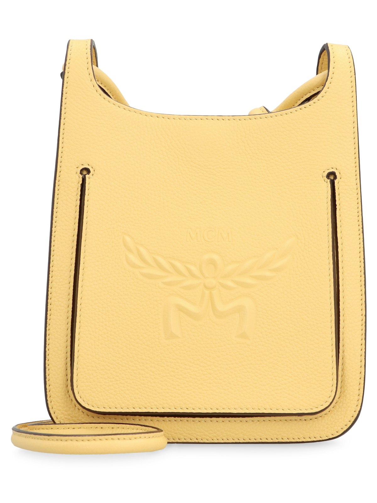 Mcm Women's Himmel Mini Leather Hobo Bag in Yellow | MWHESAC01 Color Y7