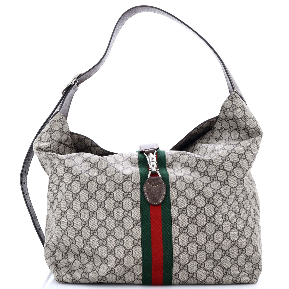 Gucci GUCCI Jackie 1961 Soft Shoulder Bag GG Coated Canvas Medium