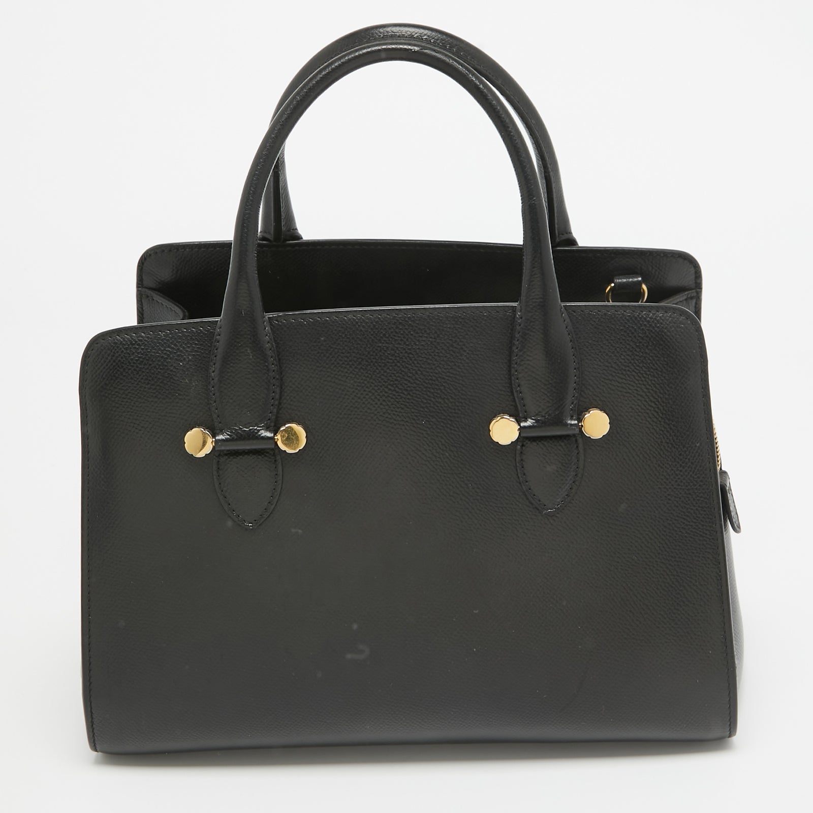 Salvatore Ferragamo Black Leather Today Tote