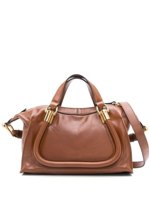 Women's Small Paraty 24 Bag In Shiny Leather in Brown | CHC24AS751N82