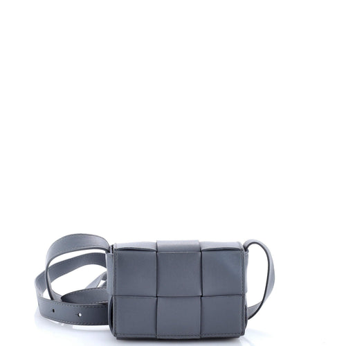 Cassette Crossbody Bag Maxi Intrecciato Leather Candy