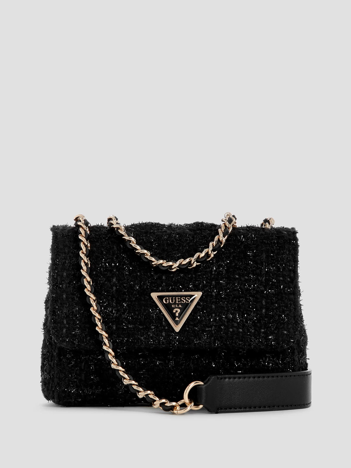 Guess Giully Tweed Mini Convertible Crossbody