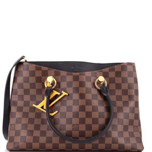 LV Riverside Handbag Damier with Leather