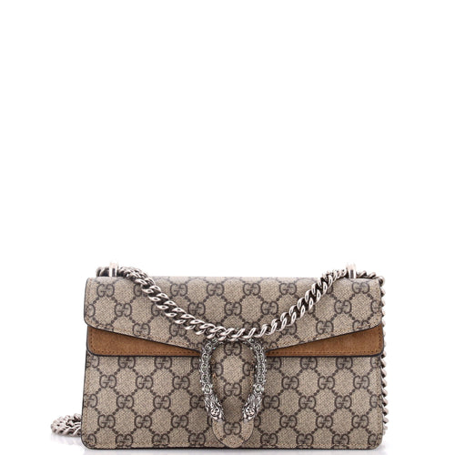 GUCCI Dionysus Bag GG Coated Canvas with Crystal Embellished Metal Small