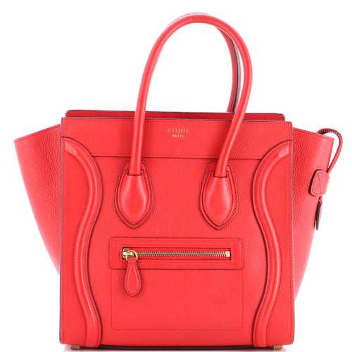 CELINE Luggage Bag Grainy Leather Micro