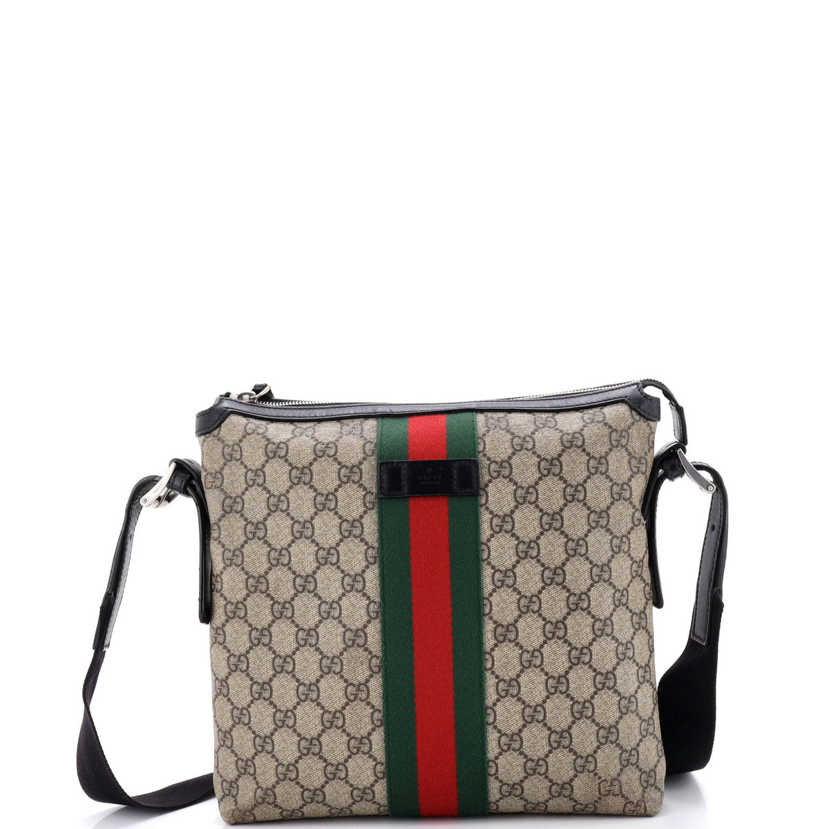 Gucci GUCCI Web Messenger Bag GG Coated Canvas Medium