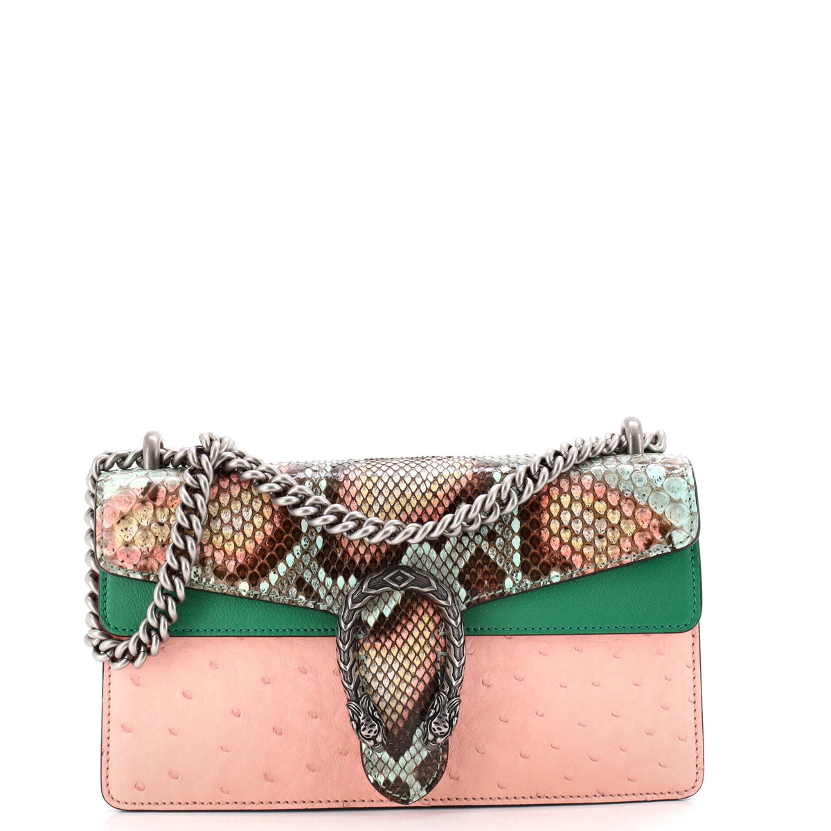 Gucci GUCCI Dionysus Bag Python with Ostrich and Leather Small