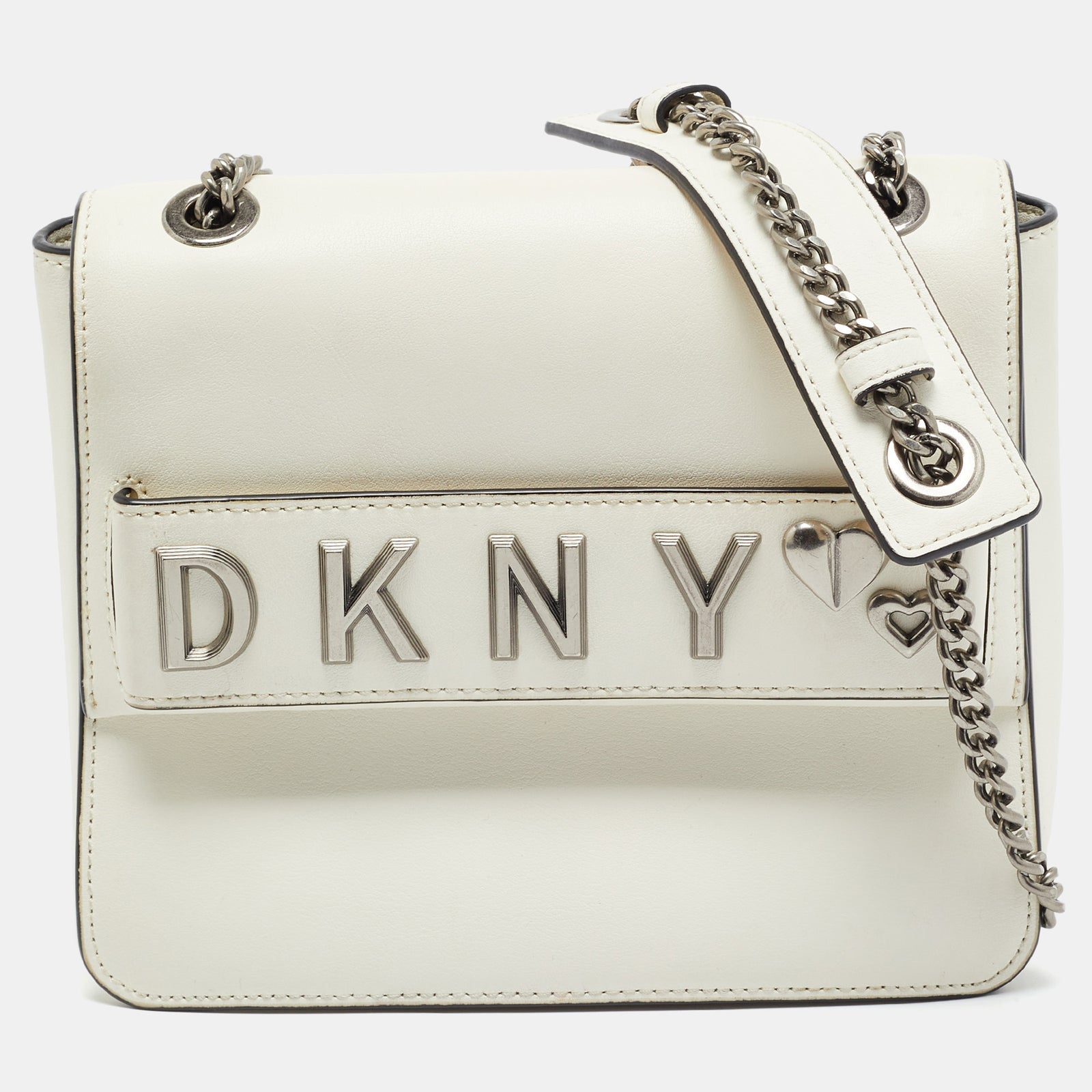 DKNY DKNY White Leather Shoulder Bag