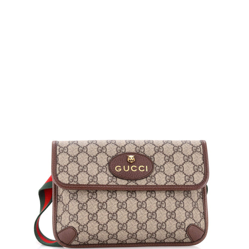 GUCCI Neo Vintage Flap Belt Bag GG Coated Canvas