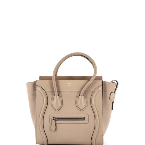 CELINE Luggage Bag Grainy Leather Micro