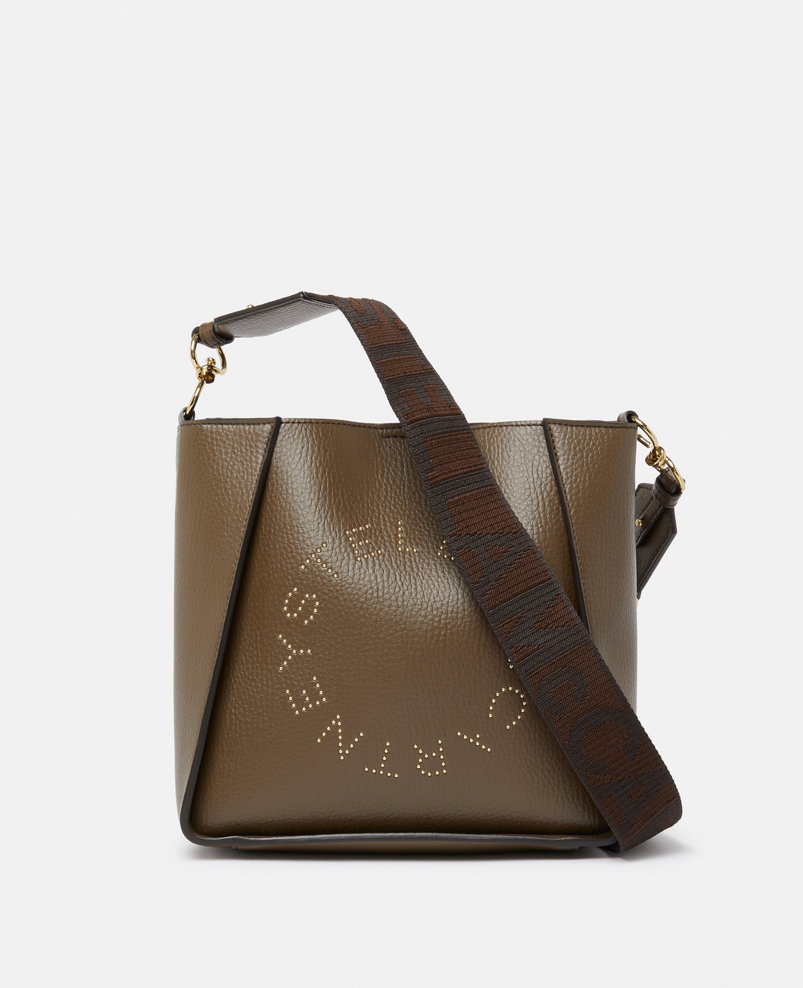 Stella McCartney Logo Square Crossbody Bag, Woman, Chocolate brown