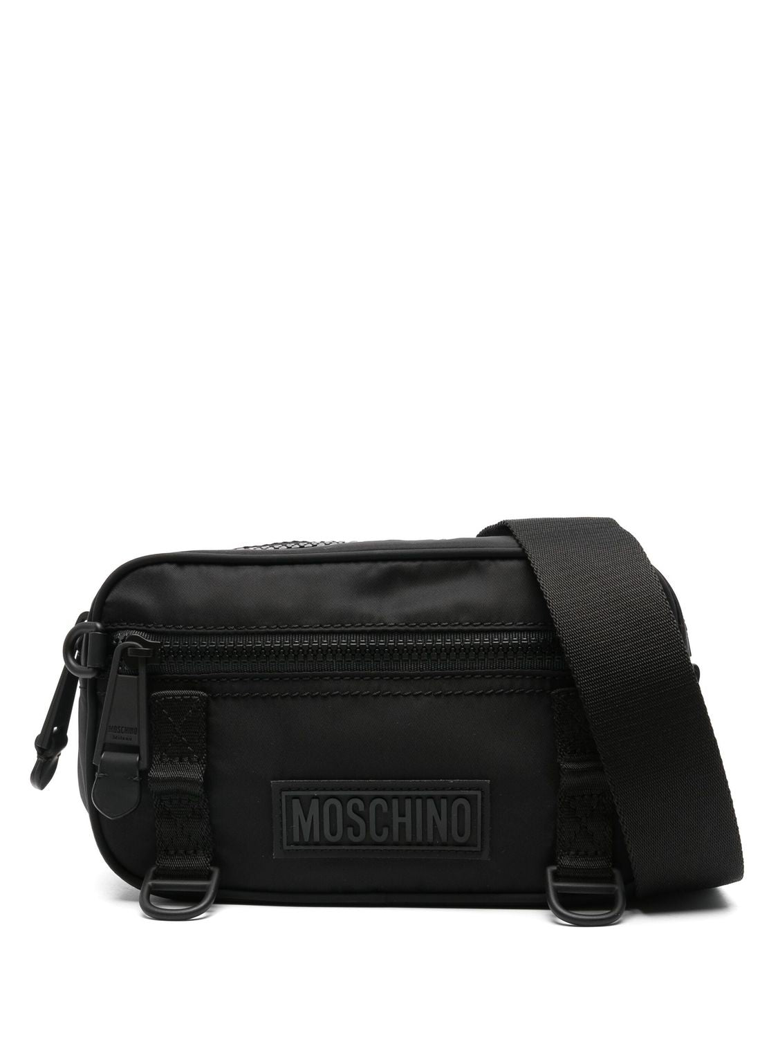 Moschino Men's Logo-Patch Belt Bag in Black | 2452Z2771682281555 Color Black