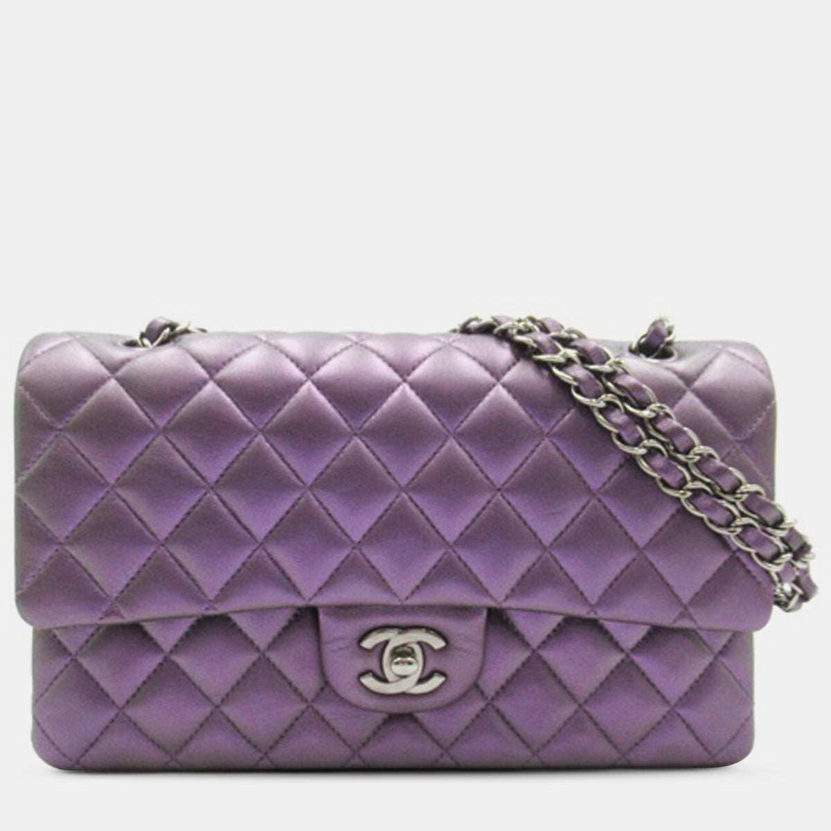 Chanel Medium Classic Iridescent Lambskin Double Flap