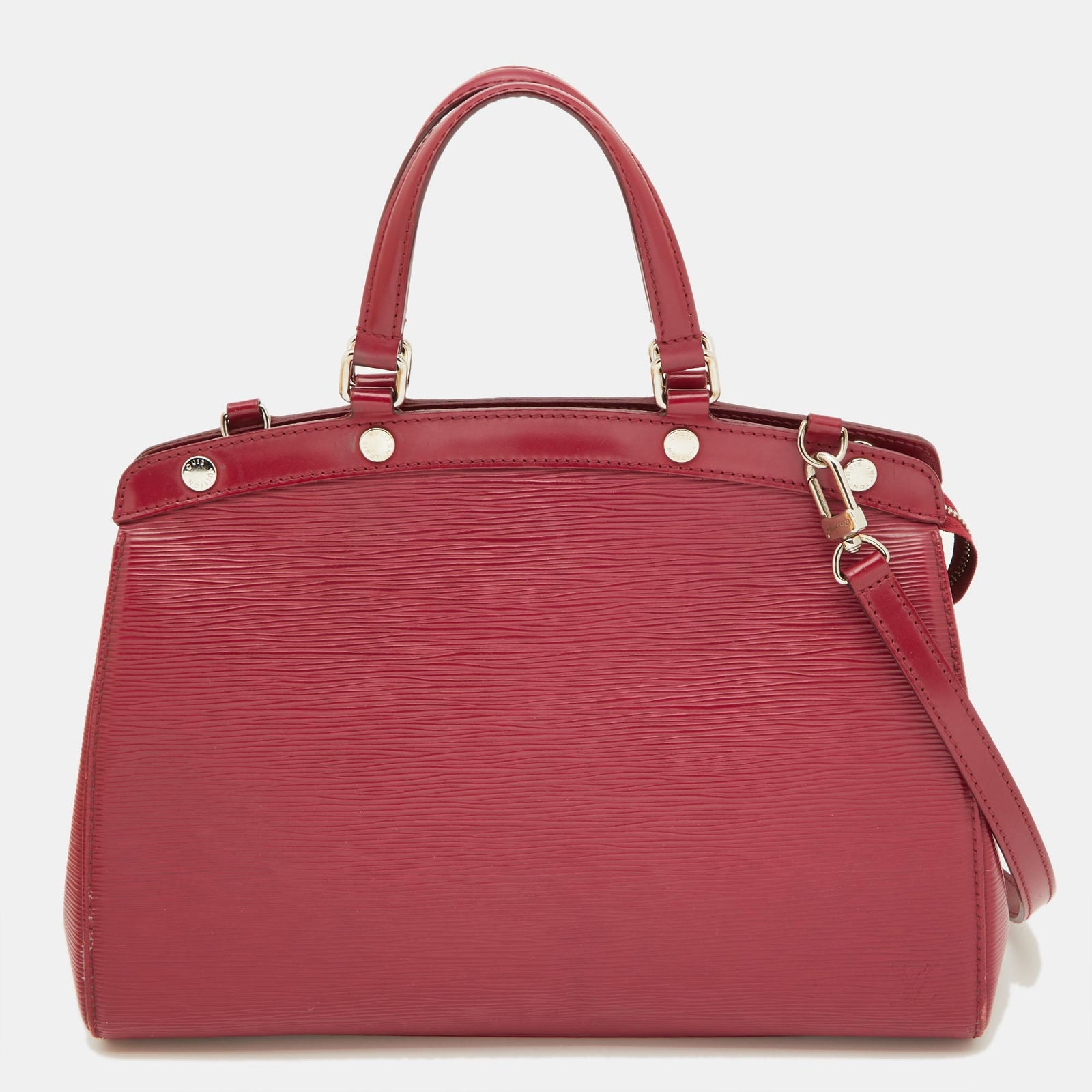 Louis Vuitton Sac Brea MM en cuir épi fuchsia