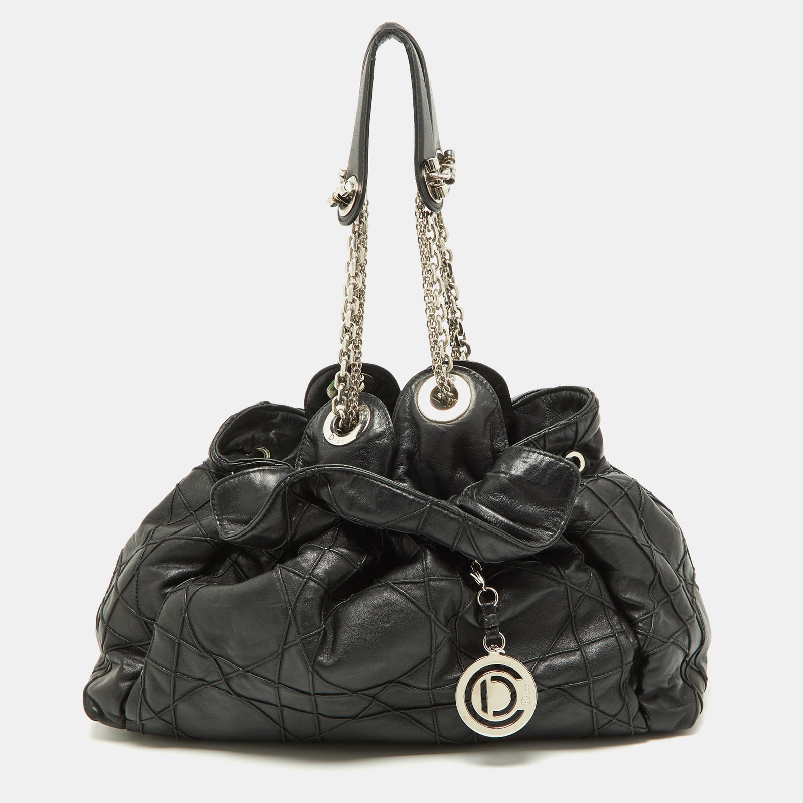 Dior Black Cannage Leather Le Trente Hobo