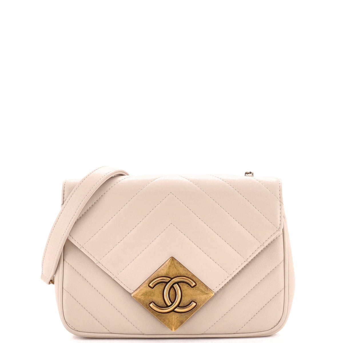 Chanel CHANEL Pyramid CC Flap Bag Chevron Lambskin Mini