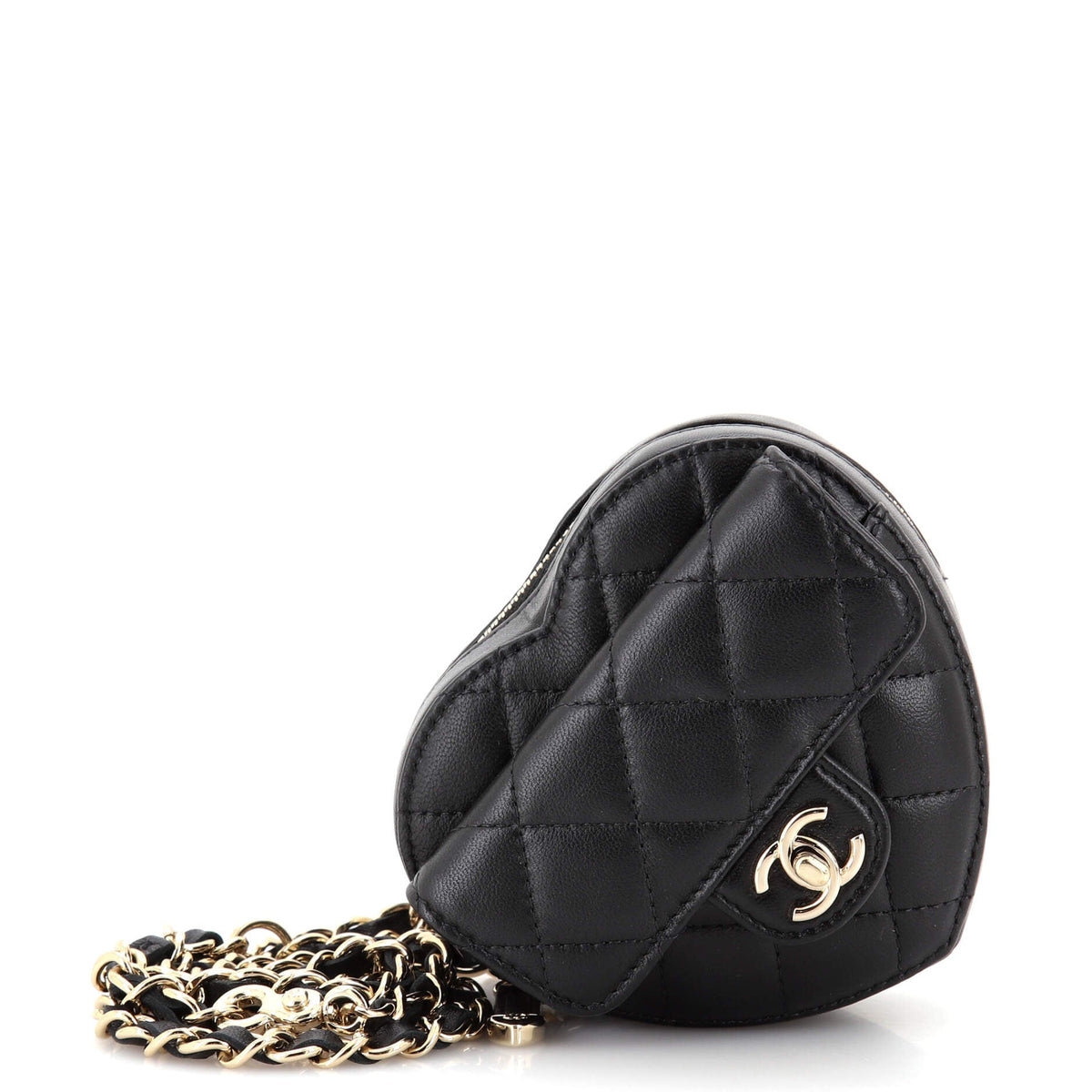 Chanel CHANEL CC in Love Heart Belt Bag Quilted Lambskin