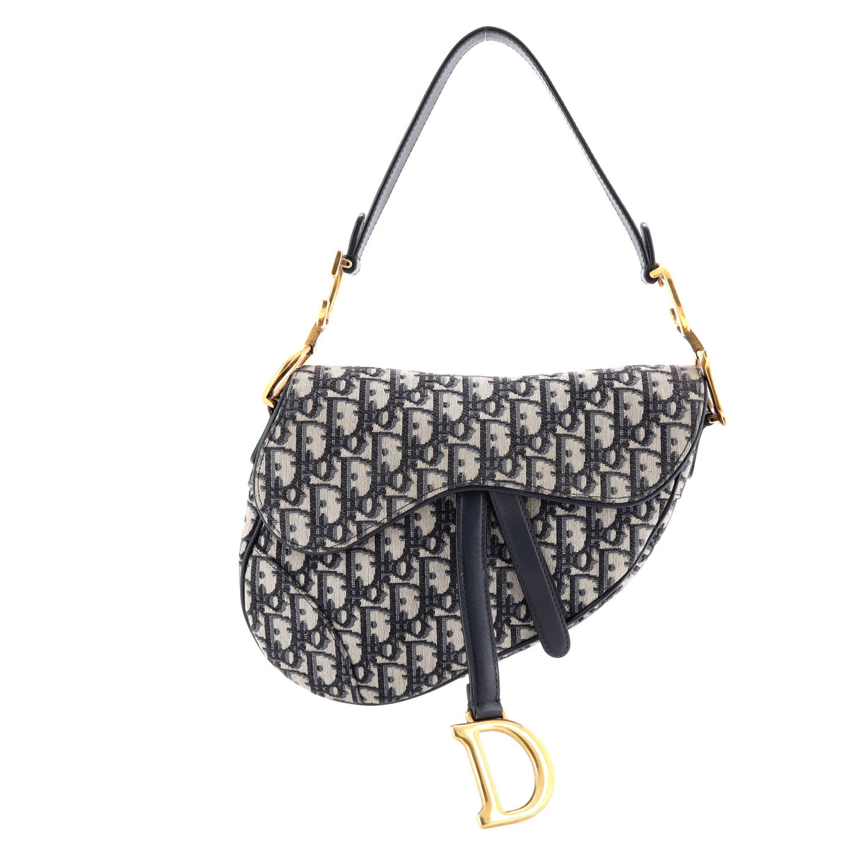 Christian Dior Saddle Handbag Oblique Canvas Medium