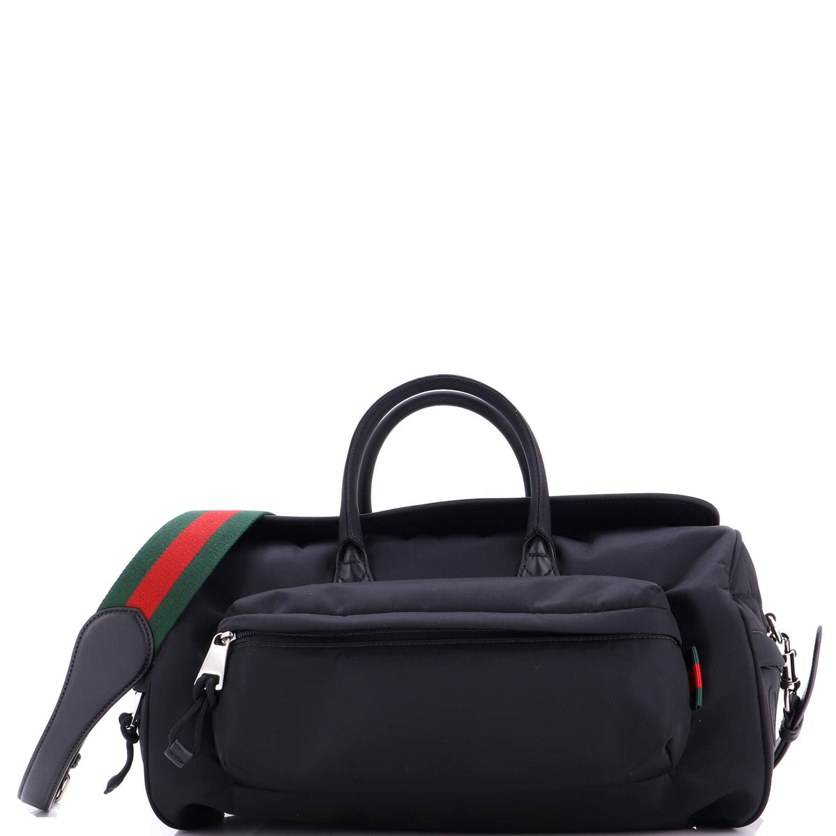 Gucci GUCCI Convertible Front Pocket Duffle Bag Nylon Medium