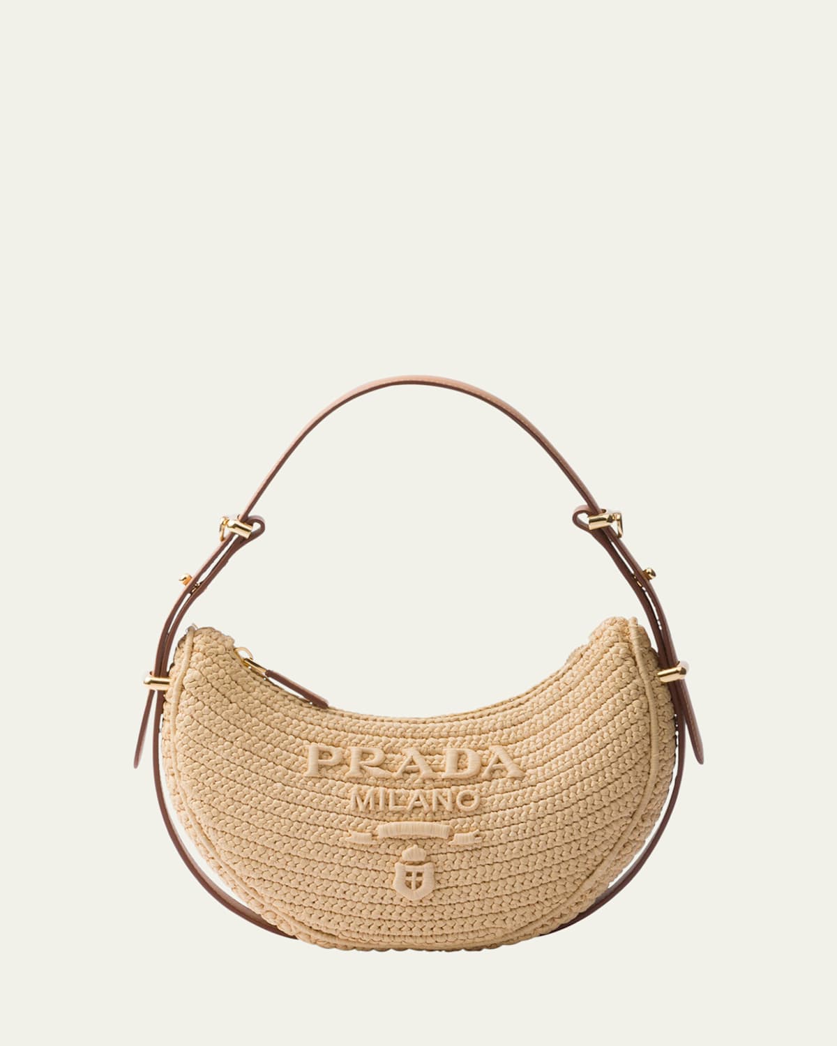 Prada Logo Crochet Shoulder Bag
