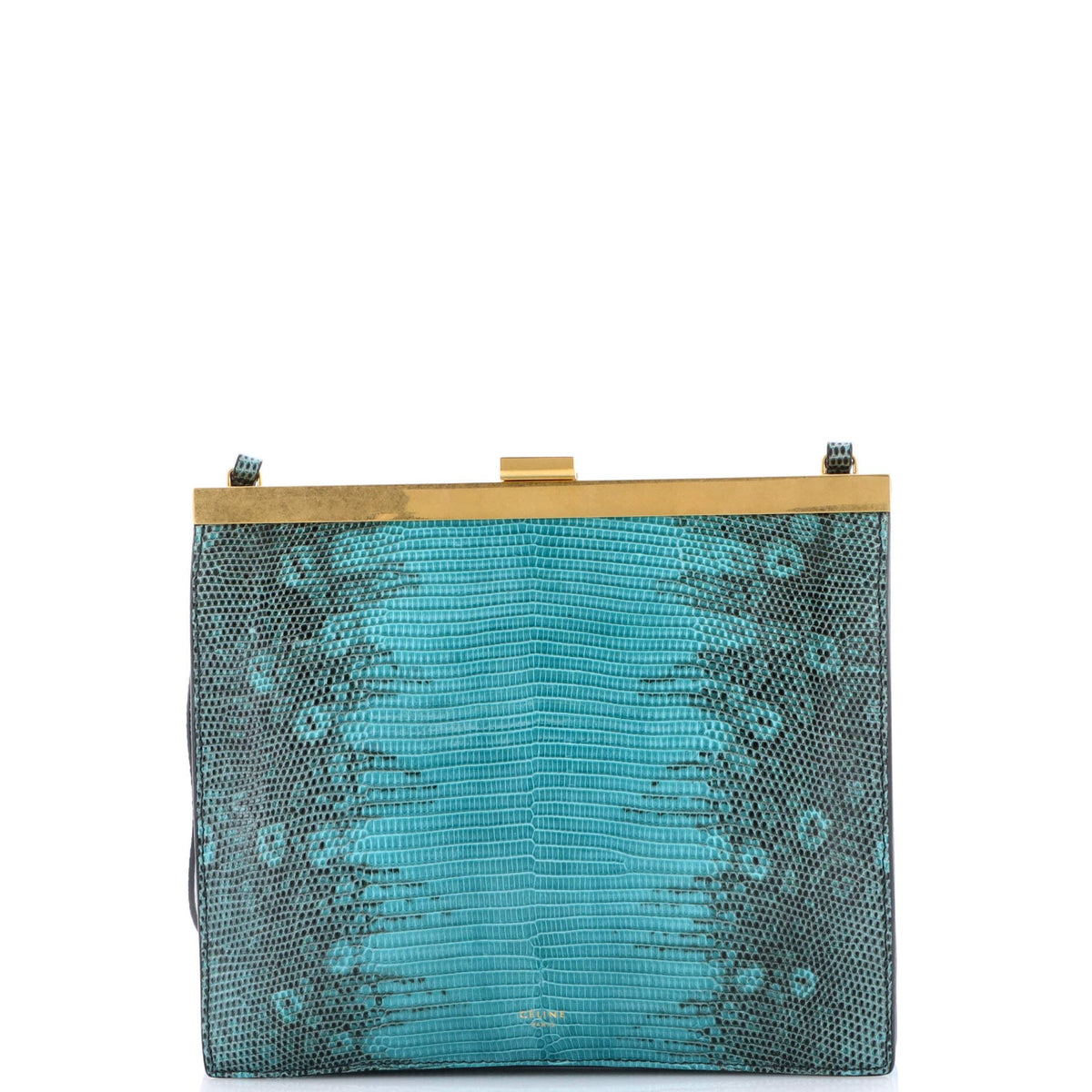 Celine CELINE Clasp Crossbody Bag Lizard Mini