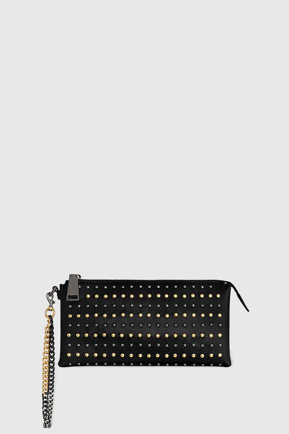 Rebecca Minkoff Cuff Me Up Studded Clutch Bag In Black